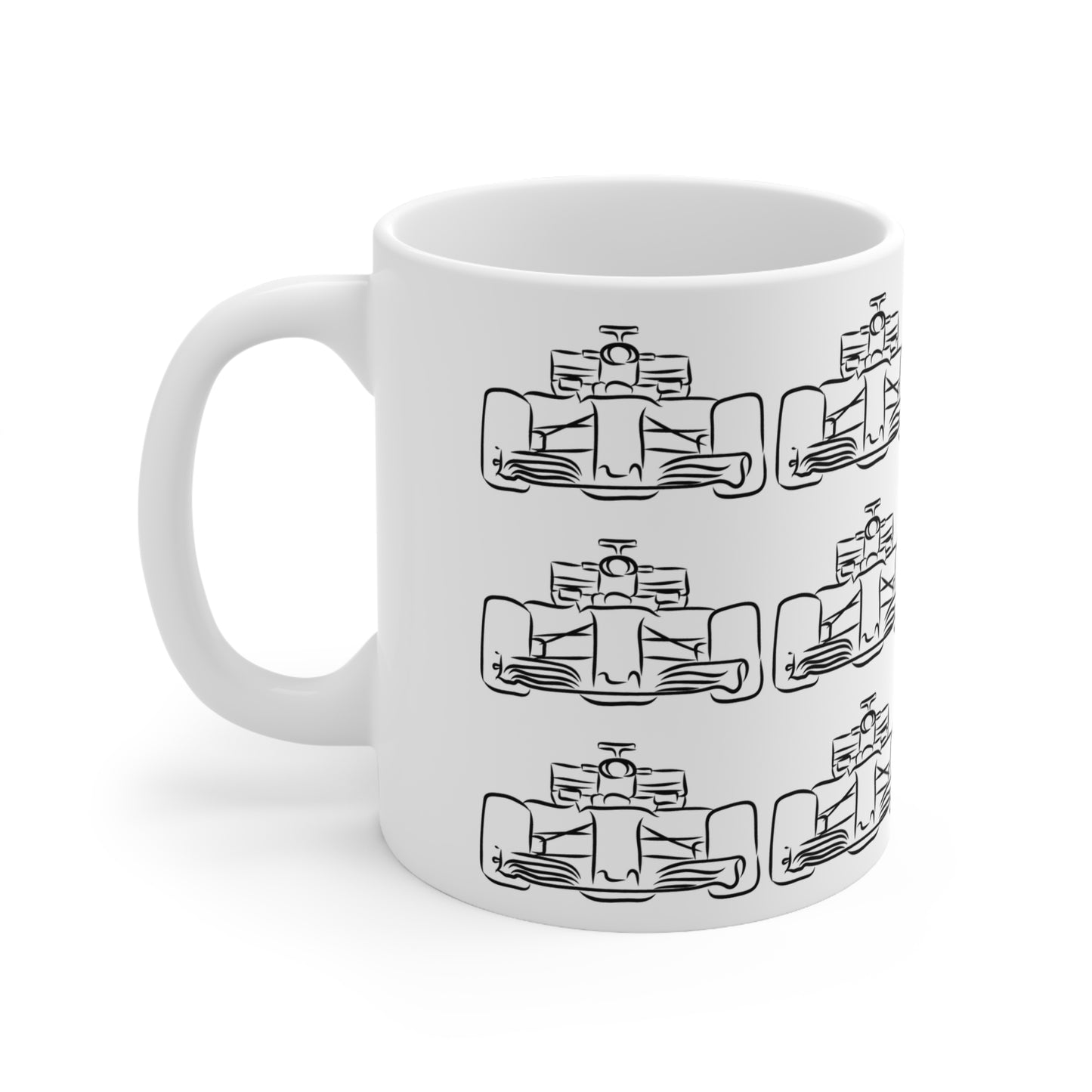 F1 WHITE "FRONT" Coffee Cup