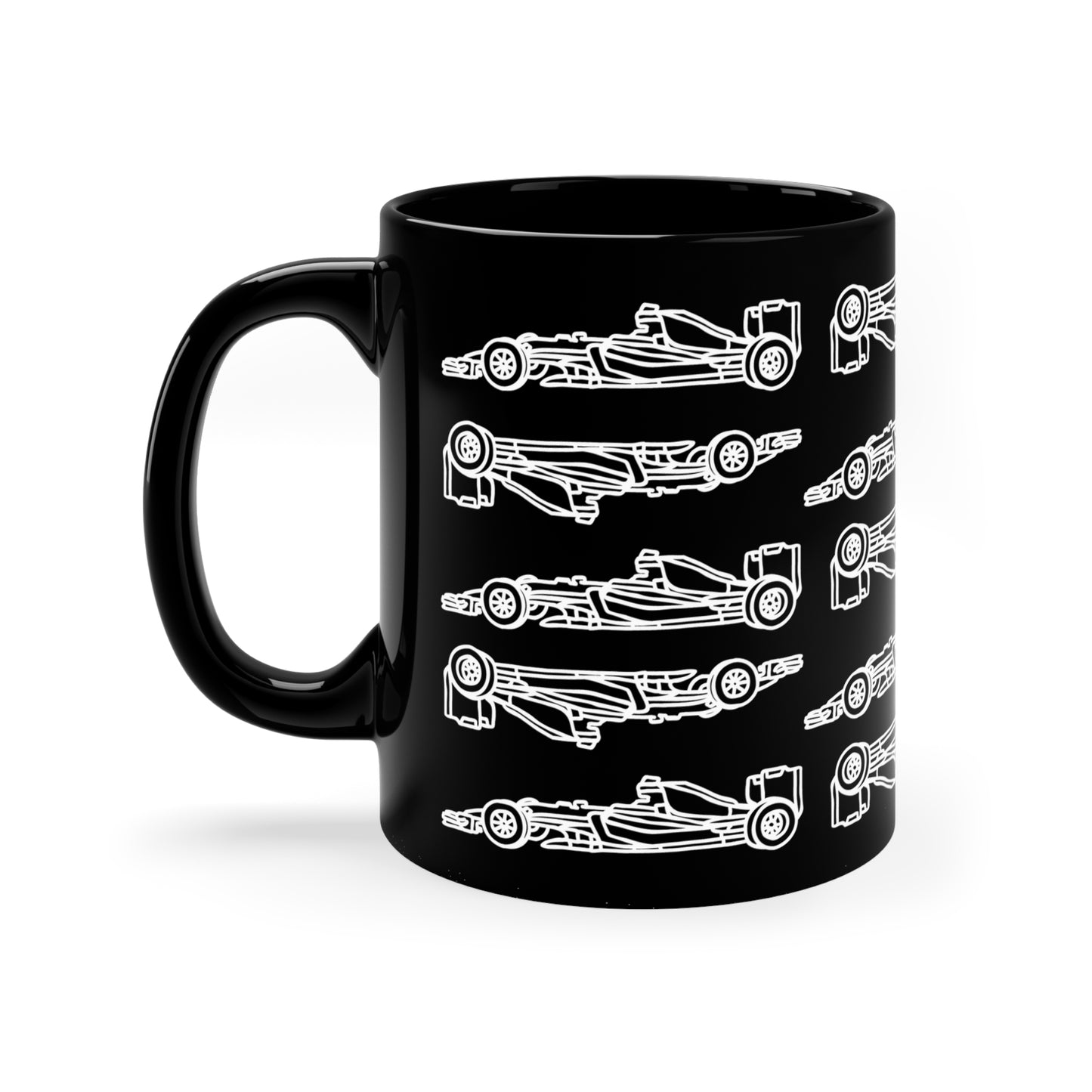 F1 BLACK "INVERTED CARS" Coffee Cup