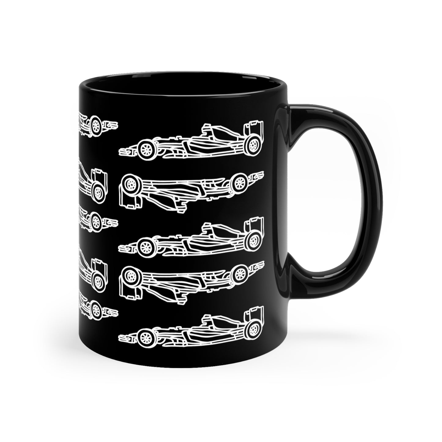 F1 BLACK "INVERTED CARS" Coffee Cup