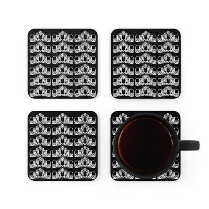 F1 BLACK "FRONT VIEW"  Coasters