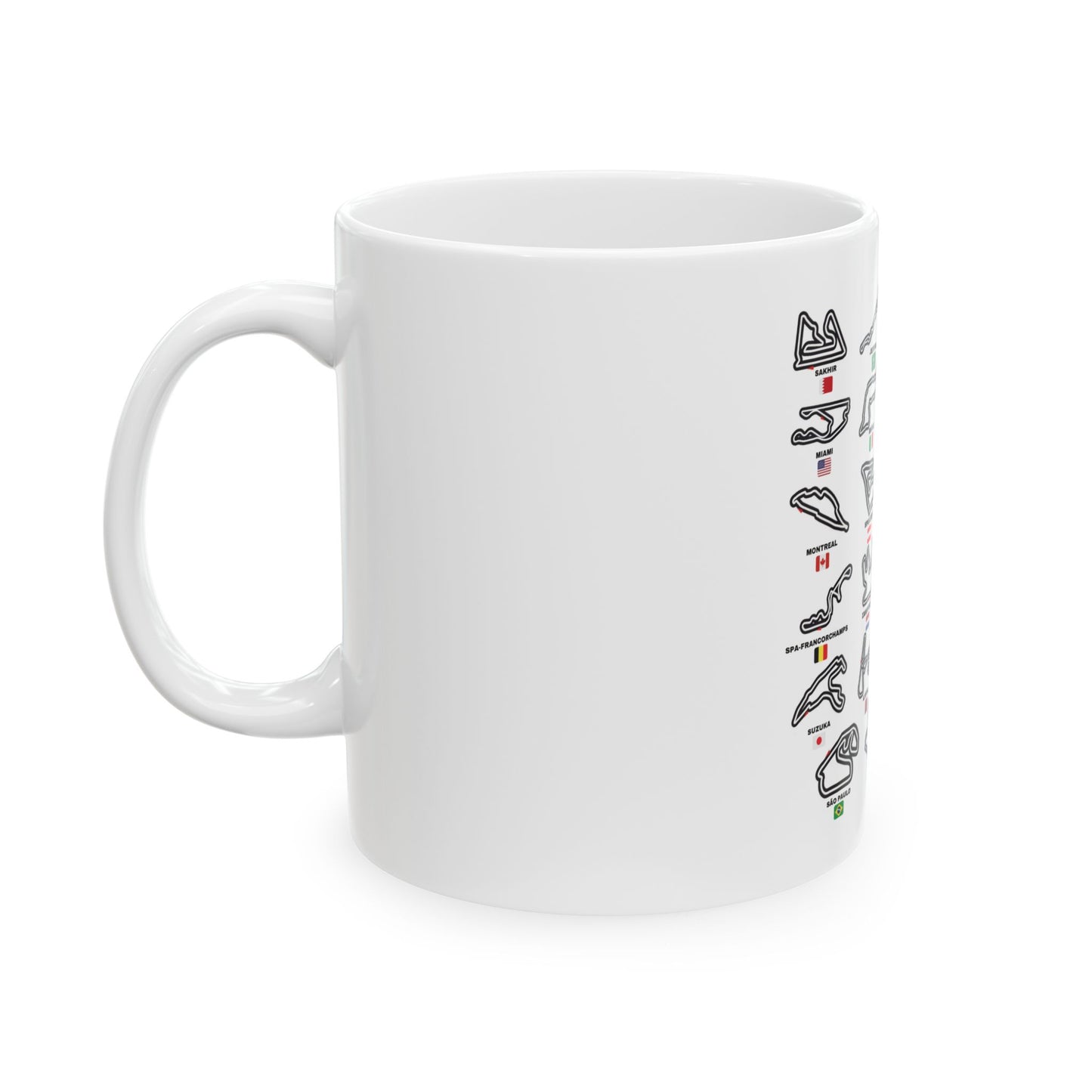 F1 Coffee Cup "TRACKS" White