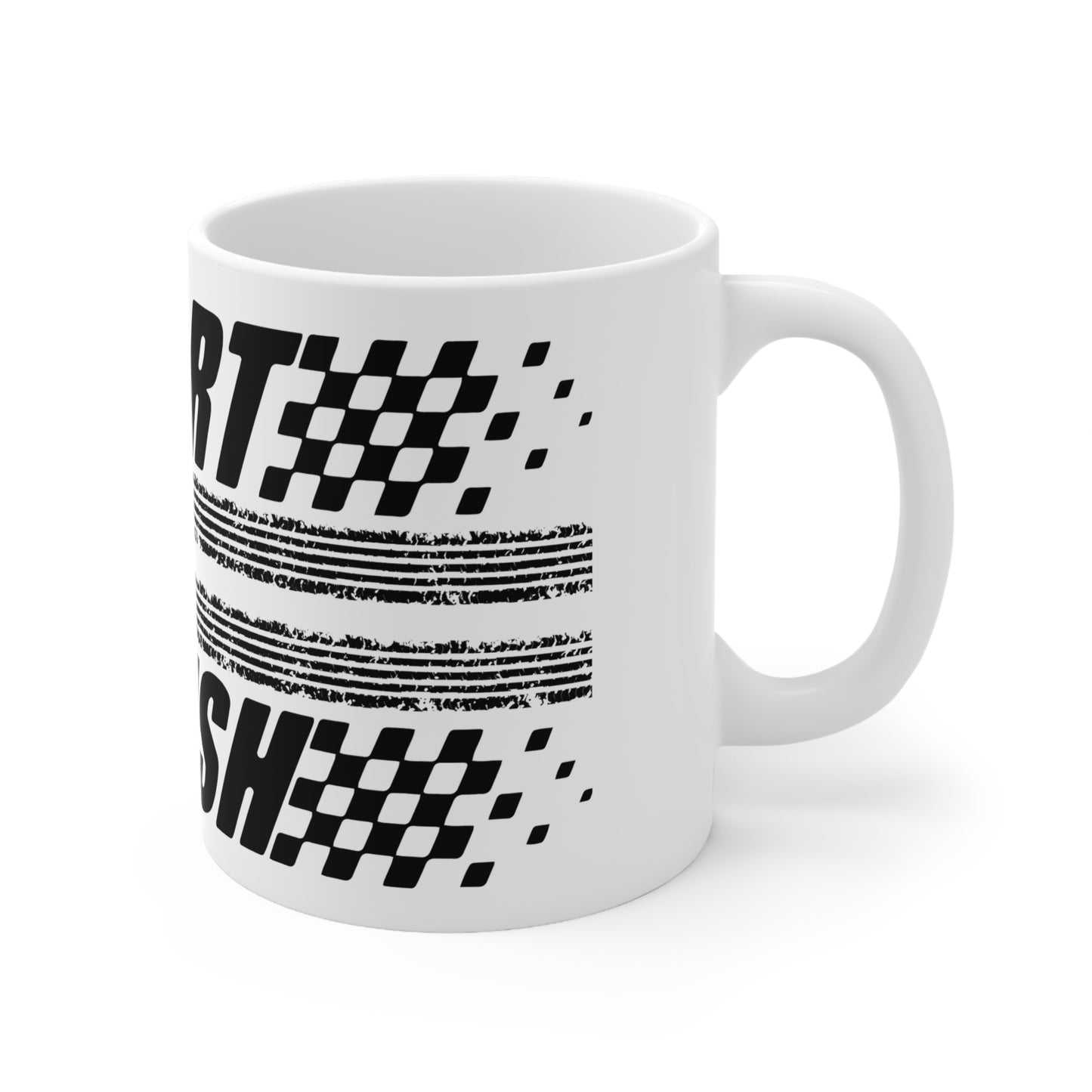 F1 WHITE "FINISH LINE" Coffee Cup