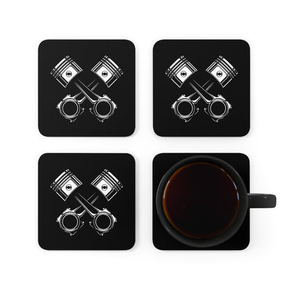 F1 BLACK "PISTONS" Coasters