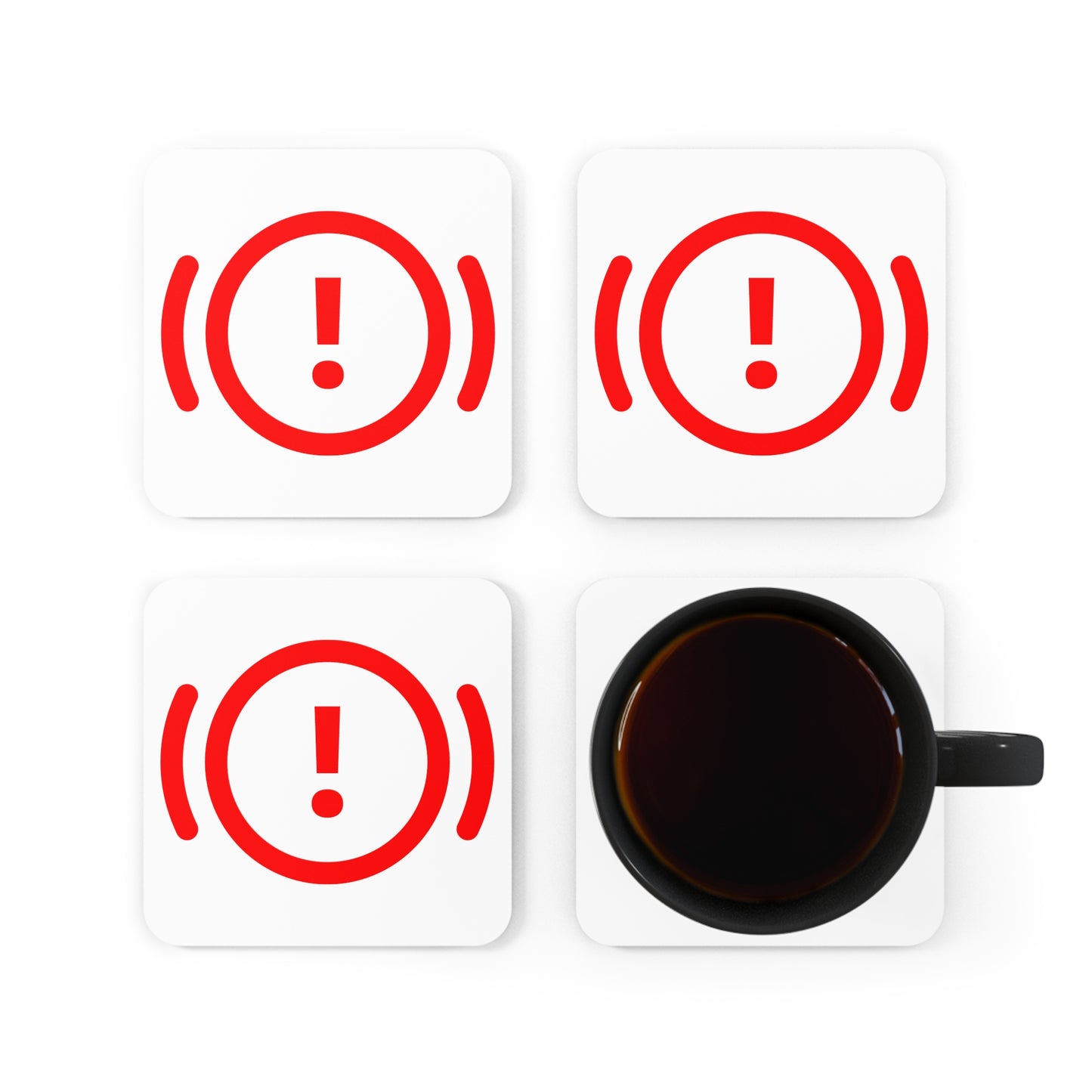 F1 WHITE "BRAKE LIGHT" Coasters