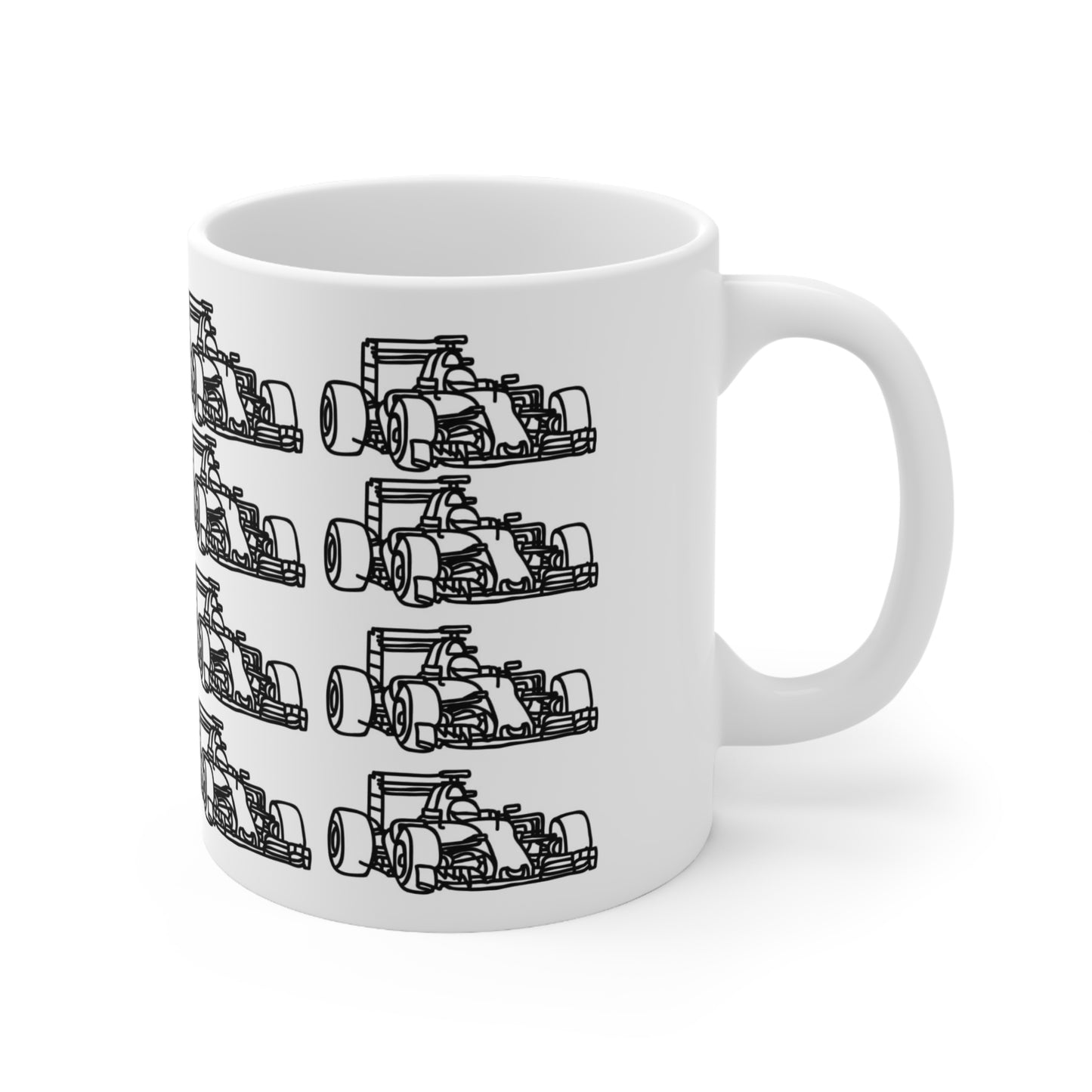 F1 WHITE "CAR" Coffee Cup