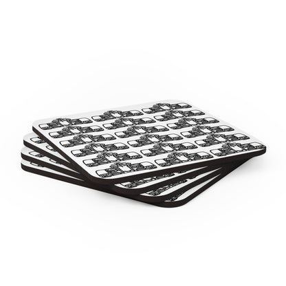 F1 WHITE "FRONT VIEW" Coasters