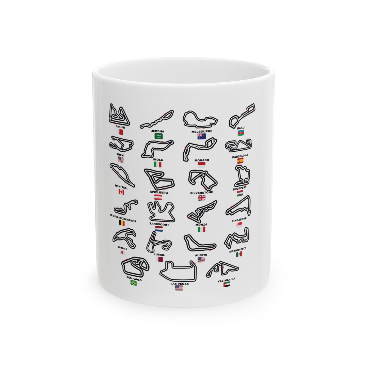 F1 Coffee Cup "TRACKS" White