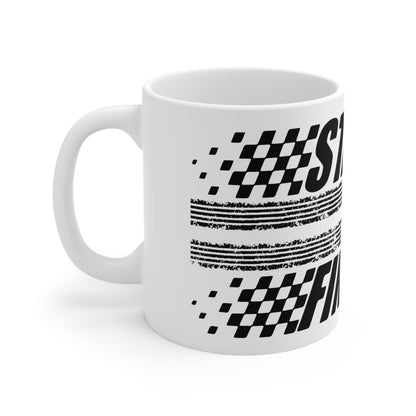 F1 WHITE "FINISH LINE" Coffee Cup