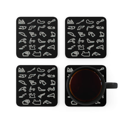 F1 BLACK Coasters "TRACKS"