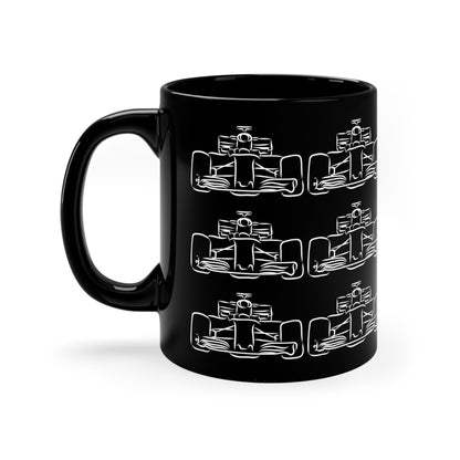 F1 BLACK "FRONT" Coffee Cup