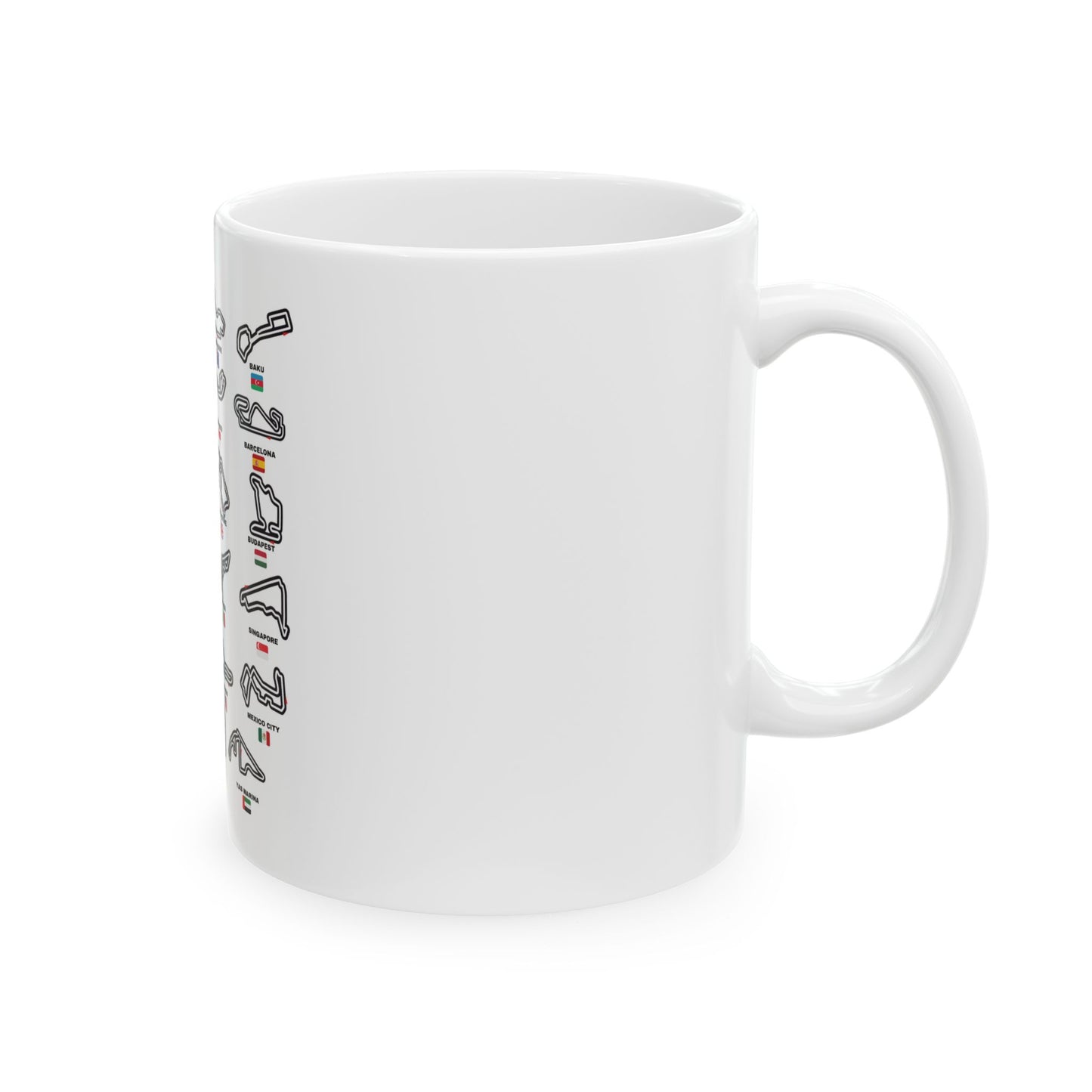 F1 Coffee Cup "TRACKS" White