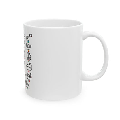 F1 Coffee Cup "TRACKS" White