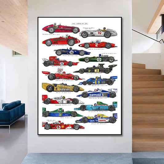 F1 "ICONIC CARS" Poster